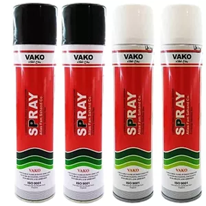 اسپری رنگ مشکی و سفید واکو کد 04 حجم 1200 میلی لیتر مجموعه 4 عددی Z4D