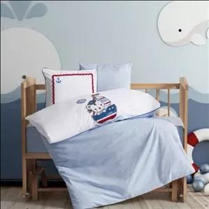 ست ملحفه نوزادی برجسته کاتن باکس مدل 4Punch - Miniyo Maviتکه