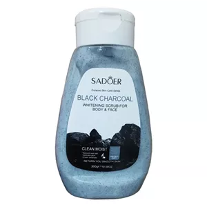ژل اسکراب صورت و بدن سادور مدل Active Charcoal مناسب برای انواع پوست وزن 300 گرم