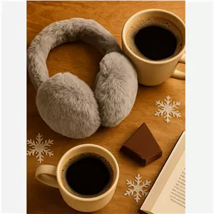 گوشگیر زمستانی (تاشو) رنگ طوسی گرم و نرم برای روزهای سرد