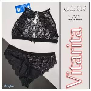 ست فانتزی 2 تکه برند vitarita سایز لارج و ایکس لارج کد 316