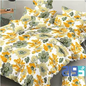 سرویس 4تکه لحاف روتختی تکنفره مدل آفتابگردان  