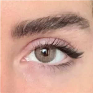 لنز چشم طبی رنگی سالانه رینبو fuzzy brown سری پیکون ( عسلی خاکی دور دار)