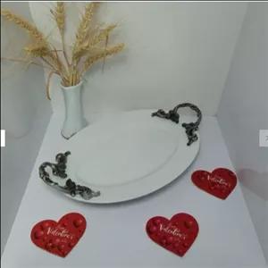 دیس دسته دار پایه دار آماتیس ، رولت خوری پایه دار ، کباب خوری ، شیرینی خوری ، بسکوییت خوری آنتیک ، ظروف پذیرایی 