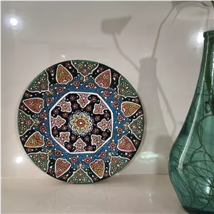 پیش دستی سفالی میناکاری طرح تابستان 