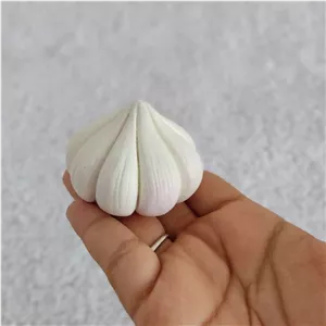 یک عدد سیر سنگی دکوری رنگی از اجزا سفره هفتسین ، سیر رنگی بتنی ، نماد سیر هفتسین ، سیر بزرگ ، سیر رنگ شده 