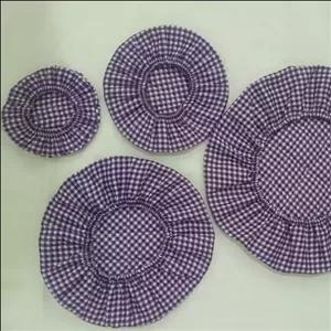 دم کنی 4 تیکه شطرنجی بنفش سفید مشکی،