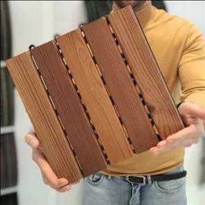 تایل چوب ترموود 19میل (درجه1)ابعاد 30در30 cm پنج تکه ای روغن خورده،کاملآ  ضد آب و قابل حمل و نصب در هر محیط