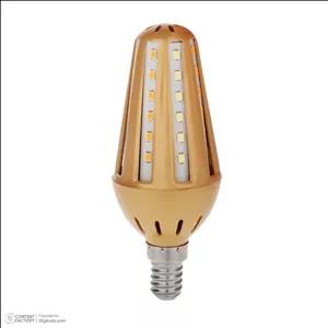 لامپ شمعی  بلالی پر نور ، 6 وات، LED SMD،بدنه طلایی،مارک رهنما  ،مدل ZB48  پایه E14،سه سال ضمانت