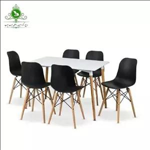  میز ناهارخوری شش نفره مدل آرین مستطیلی  (پرداخت کرایه پس از تحویل)