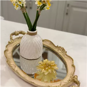 سینی فرانسوی کف آینه دار پذیرایی چای پلی استر هدیه روز زن و روز مادر سینی چای روضه روز مادر زن روززن روزمادر