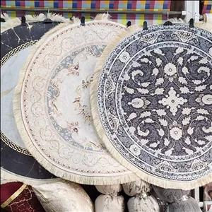 پادری گرد ترک قطر 100 سانت ترمز دار  ریشه دار طرح فرش