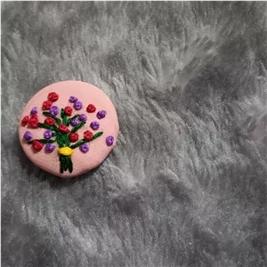 دکمه گلدوزی شده پالتویی (سایز 2) کد 3