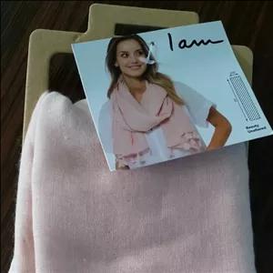 شال زنانه برند آلمانی آی ام رنگ گلبهی روشن