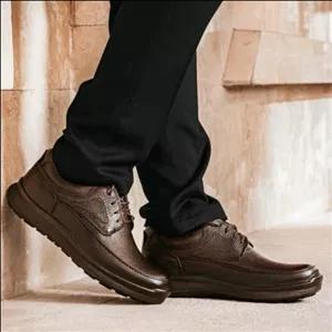 کفش مردانه و پسرانه تمام چرم طبیعی طبی مدل گریدر بندی رنگ قهوه ای مستقیم از تولیدکننده(ارسال رایگان)