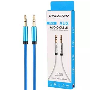 کابل AUX ساخت شرکت kingstar طول 110سانتی متر  مخصوص ماشین ،هدفون، گوشی، اسپیکر و لبتاب