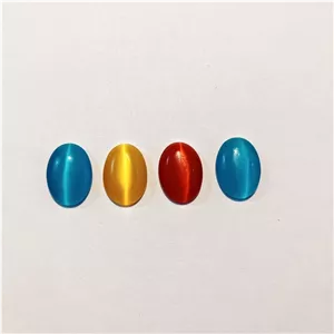 مجموعه 4 عددی نگین سنگ مصنوعی چشم گربه تراش دامبله کد CE001