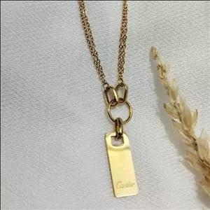 گردنبند مارک تک لاین طلایی 