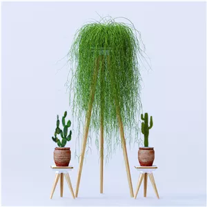 مجموعه 3 عددی استند گلدان - مدلPHD stand-s9.2.2-کفی سرامیک-پایه سنجاقی چوبی