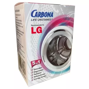 جرم گیر ماشین لباسشویی کربونا الجی وزن 50 گرم بسته 5 عددی اصل