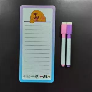 مگنت یادداشت رو یخچالی طرح سگ ناز هاپو سایز 20 در 9 با یک عدد ماژیک  کد 5 