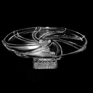ظرف شیرینی خوری بزرگ پایه دار 30 cm کریستال بوهمیا BOHEMIA اصل کشور چک مدل  اینفینیتی2024 