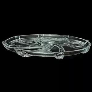 ظرف شیرینی خوری بزرگ بدون پایه 30 cm کریستال بوهمیا BOHEMIA اصل کشور چک مدل  اینفینیتی2024 