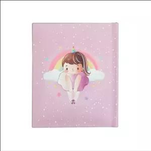 آلبوم عکس دختر رنگین کمان، سایز 16x21 فریم سفید، 20 برگ، 40 صفحه