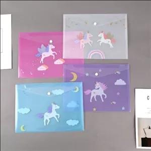 پوشه دکمه ای A4 طرح یونیکورن