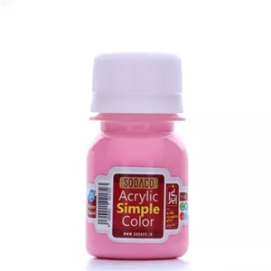  رنگ اکریلیک ساده سوداکو 30 میل صورتی کد acrylic simple 00394