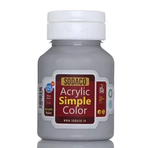 رنگ اکریلیک ساده سوداکو 125 میل طوسی کدacrylic simple 2395