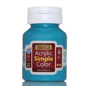 رنگ اکریلیک ساده سوداکو 125 میل فیروزه ای ساده کد acrylic simple 2393