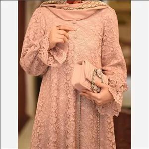 پیراهن مجلسی عروسکی باخرجکار گیپور 