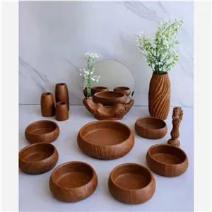 هفت سین طرح چوب رنگ تیره