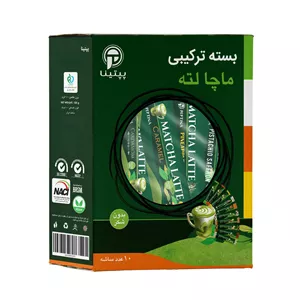 ماچا لته ترکیبی بدون شکر پپتینا - بسته 10 عددی
