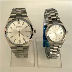 ساعت مچی ست سیتیزن سویوسا citizen tsuyosa قاب و بند فول استیل رنگ ثابت موتور ژاپن تکی موجوده شیشه ضد خش جدید ساعت عبدی