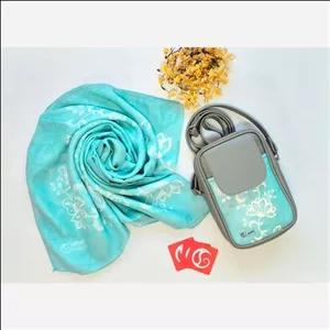 ست کیف روسری سنتی (طرح رستا فیروزه ای)