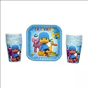 پیش دستی و لیوان یکبار مصرف مدل پوکویو مجموعه 40 عددی T9y