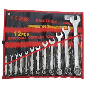 مجموعه 12 عددی آچار یکسر تخت و یکسر رینگی کینگ تولز مدل 093560000122 K3A