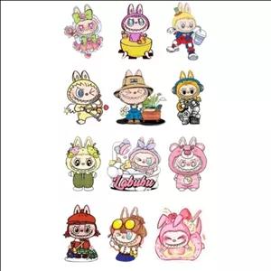 استیکر طرح لبوبو های رنگی کد 85 مجموعه 12 عددی U4D 