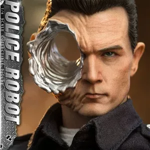 اکشن فیگور ترمیناتور طرح دلوکس تی 1000 مقیاس 16 مدل present toys Terminator T-1000 Police Robot