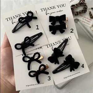 گیره مو پاپیونی جیر مشکی