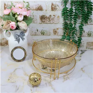 میوه خوری پایه دار بزرگ سولو طلایی  