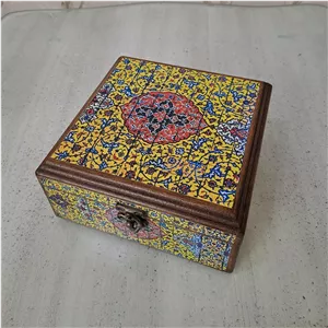 جعبه چوبی دکوپاژ طرح 156 هنرکده نقشینه 