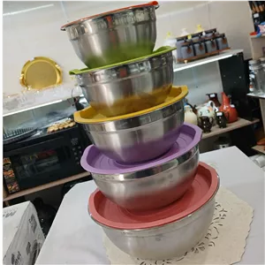 لگن استیل درب رنگی 