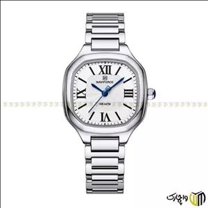 ساعت مچی زنانه برند نیوی فورس کد 5042 رنگ نقره ای سفید