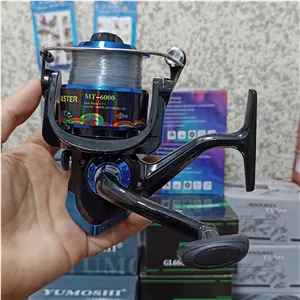 چرخ ماهیگیری 5000 برند مستر به همراه نخ مدل MT5000 مناسب برای چوب ماهیگیری لنسر ماهیگیری