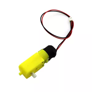 موتور گیربکس رباتیک زرد تک شفت 270RPM کانکتور دار