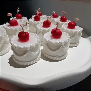 شمع گیفت کیک تولد البالویی 2 عددی