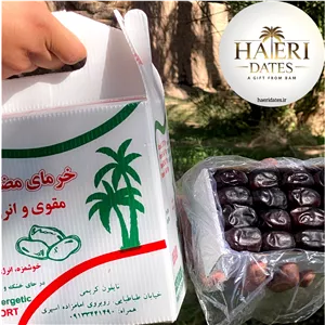 خرما مضافتی بم (رطب تازه) درجه یک پک 6 تایی اقتصادی و انرژی زا(عمده و تکی)